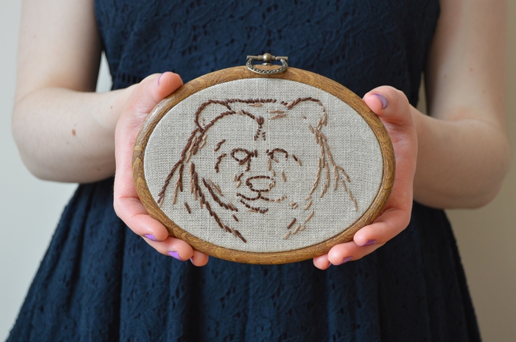 Bear Embroidery Hoop - Midgins'